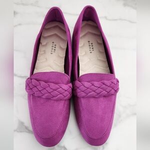 Studio 1886 Flat Braided Loafers Size 7 Purple Color